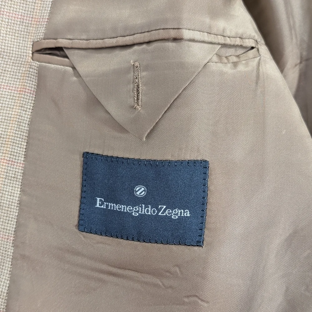 Ermenegildo Zegna Men's Classic Silk & Cashmere Blend Brown Blazer Size 46R